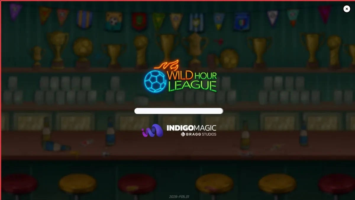 Wild Hour League اسپورٹس بار تھیم والا سلاٹ موبائل اسکرین پر چل رہا ہے